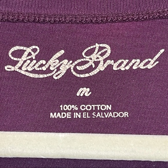 LUCKY BRAND PURPLE CLOVER TSHIRT SIZE M - Picture 10 of 10